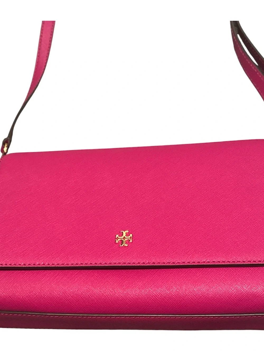 Tory Burch Hot Pink Leather Crossbody Bag